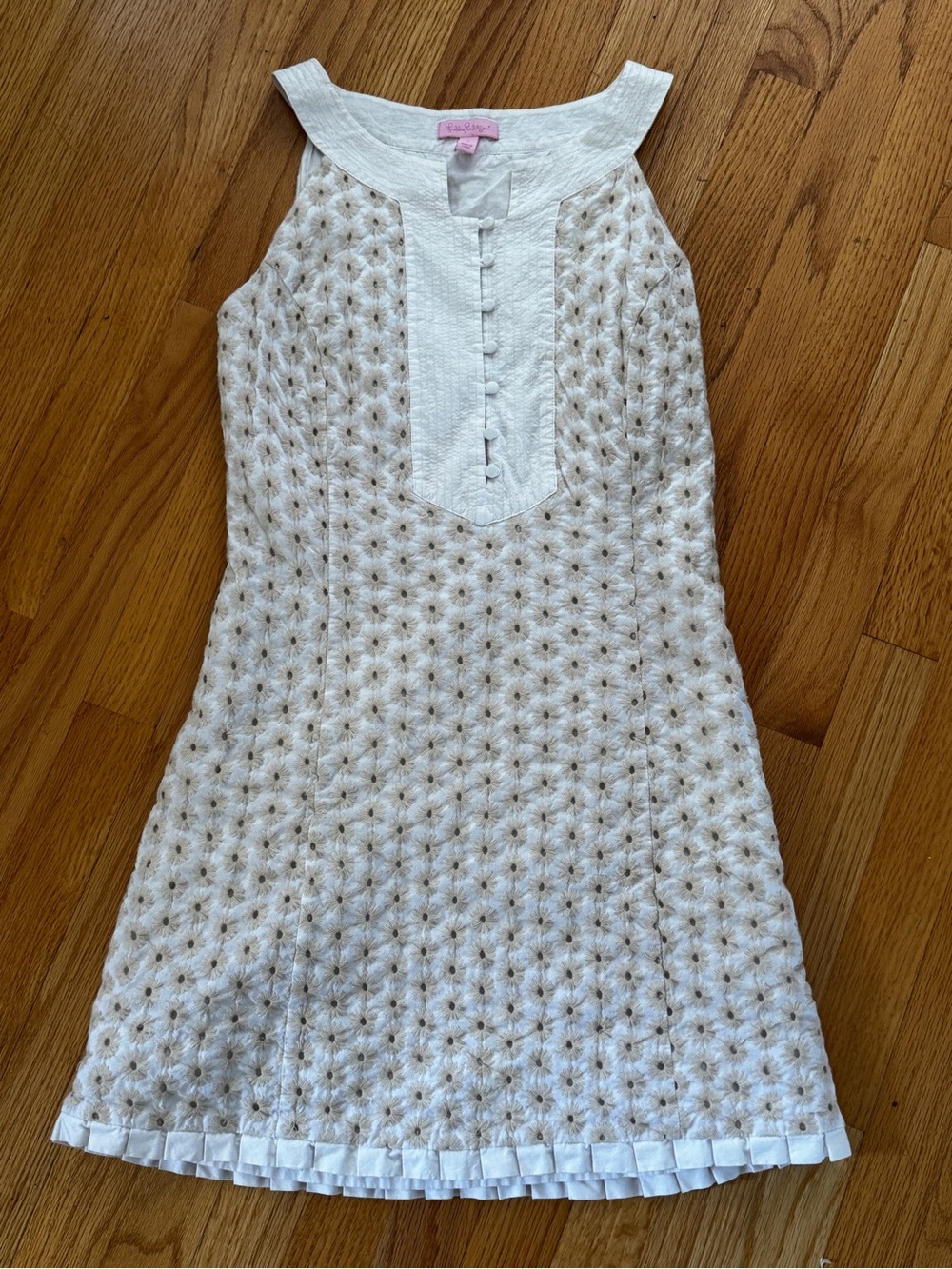 Lilly Pulitzer Daisy Floral Embroidered Shift Dress Size 6